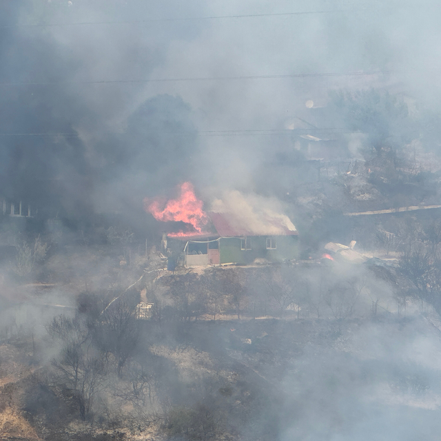 Kocaeli'de otluk alanda çıkan yangına müdahale ediliyor