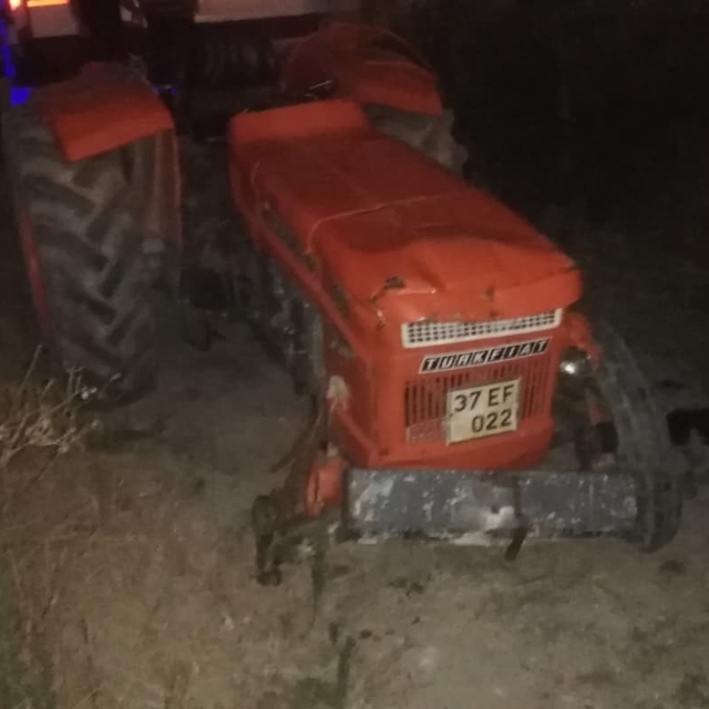 Kastamonu'da devrilen traktörün sürücüsü yaralandı