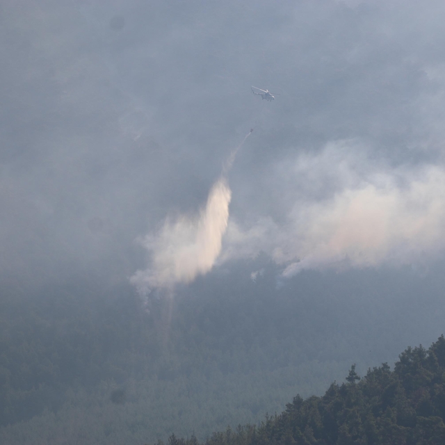 Denizli'deki orman yangını 2'nci gününde; alevler büyük ölçüde kontrol altı...