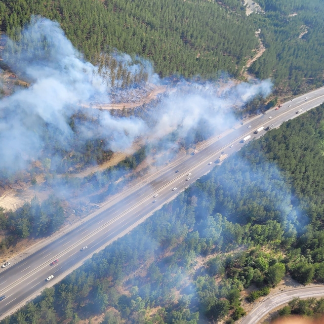 Adana Pozantı'da otomobilde çıkan yangın ormana sıçradı