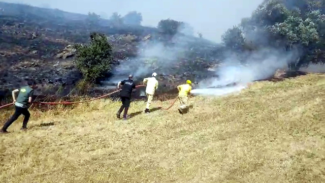 Tokat'ta örtü yangını