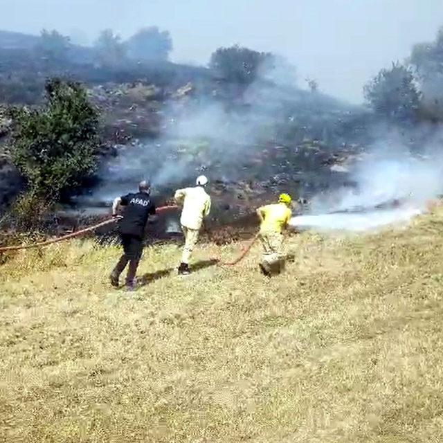 Tokat'ta örtü yangını