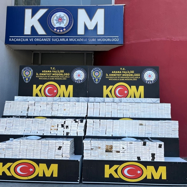 Adana'da 12 milyon 410 bin adet makaron ele geçirdi