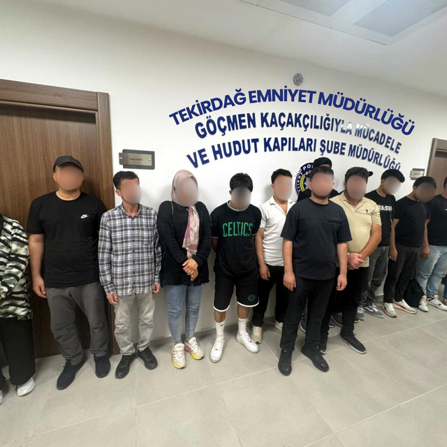Tekirdağ'da 19 kaçak göçmen yakalandı