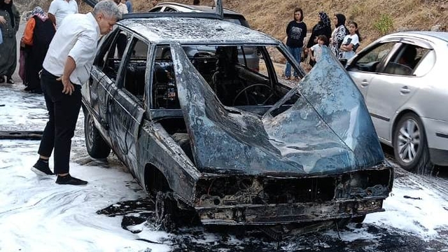 Gaziantep'te seyir halindeki otomobilde çıkan yangın söndürüldü