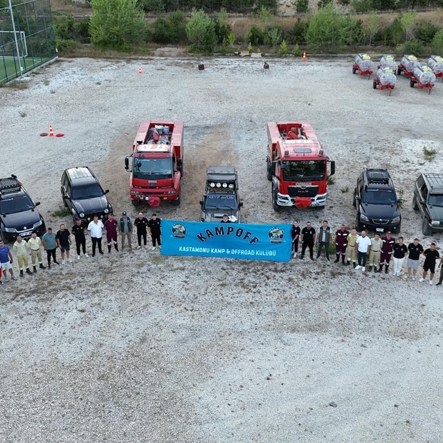 KAMPOFF off-road kulübü üyeleri orman yangını gönüllüsü oldu