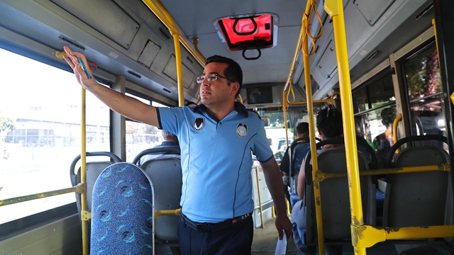 Antalya'da halk otobüslerinde klima denetimi yapıldı