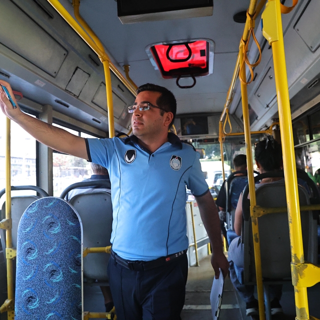 Antalya'da halk otobüslerinde klima denetimi yapıldı