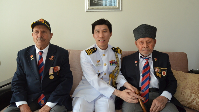 Güney Kore Savunma Ataşesi Lee, Aksaray'ın hayattaki tek Kore gazisini ziyaret etti