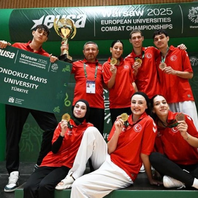 Avrupa Üniversiteler Dövüş Sporları Şampiyonası'nda OMÜ'lü öğrenciler şampi...
