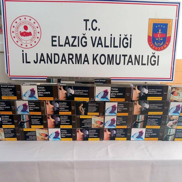 Elazığ'da kaçak sigara operasyonunda 3 şüpheli yakalandı