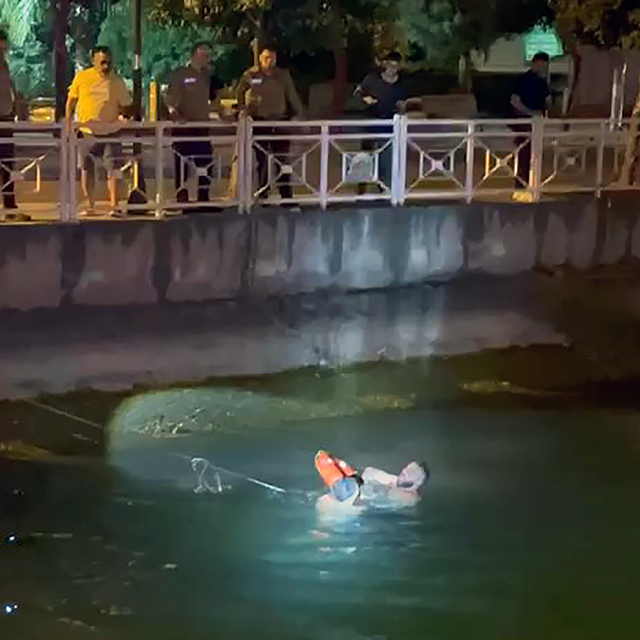 Polisten kaçan şüpheli, girdiği sulama kanalında boğulma tehlikesi geçirdi