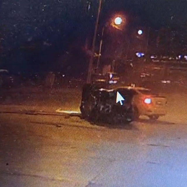 Samsun'da 3 aracın karıştığı kaza kamerada; 3 yaralı