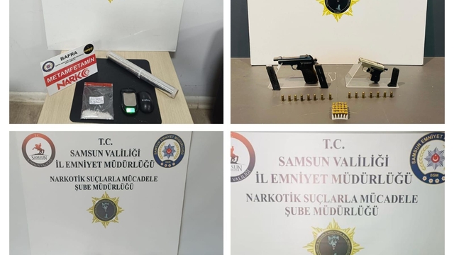 Samsun'da uyuşturucu ve ruhsatsız silah operasyonunda 7 kişi yakalandı