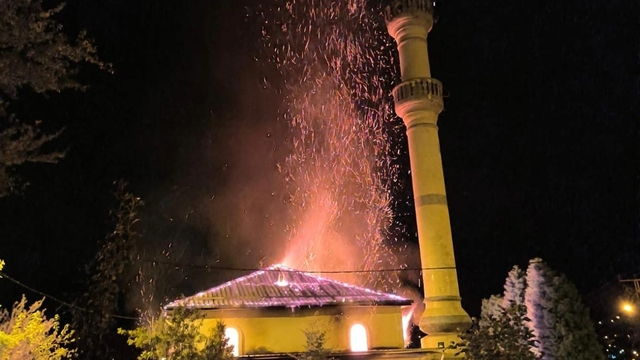 Ordu'da 58 yıllık cami yandı
