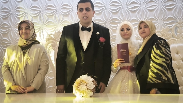 Kütahya'da görme engelli çift hayatlarını birleştirdi