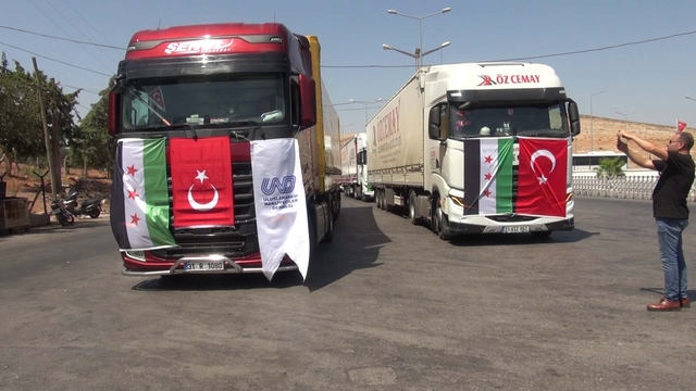 14 yıl aradan sonra Cilvegözü'nden Şam'a TIR'la yapılan ilk ihracat