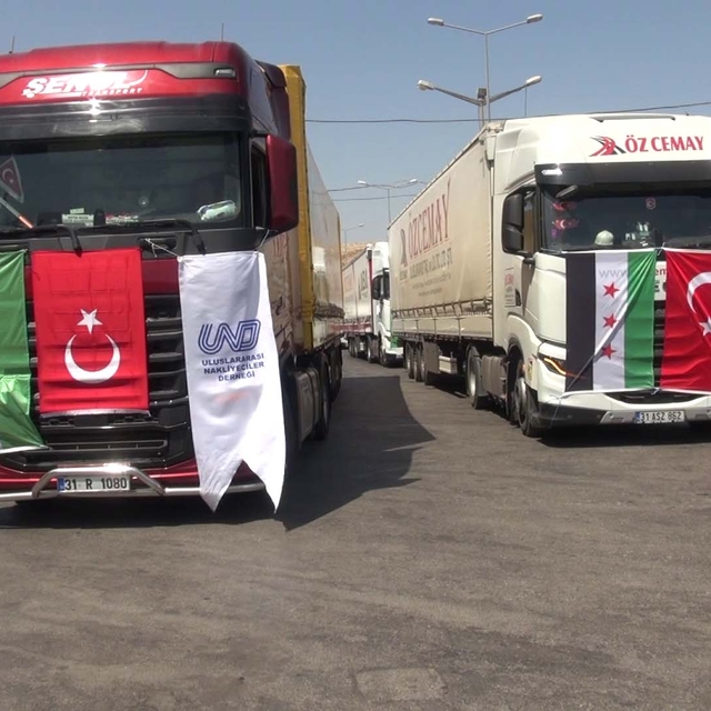 14 yıl aradan sonra Cilvegözü'nden Şam'a TIR'la yapılan ilk ihracat