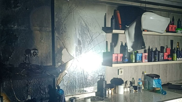 Berber dükkanına molotofkokteylli saldırı
