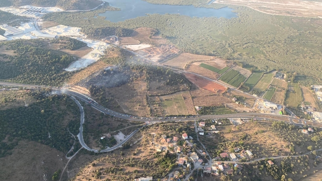 Milas'ta zirai alandaki yangın söndürüldü