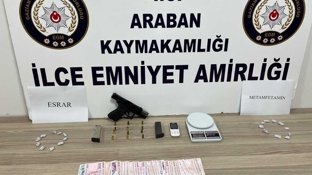 Gaziantep'te ruhsatsız tabanca ele geçirilmesine ilişkin 1 şüpheli yakalandı