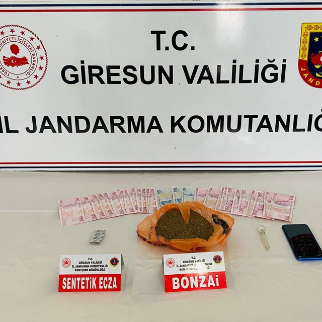 Giresun'da uyuşturucu operasyonunda 1 şüpheli tutuklandı