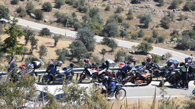 Afyonkarahisar'da bin motosiklet gönüllüsü "Süvarinin izinden" etkinliği için buluştu