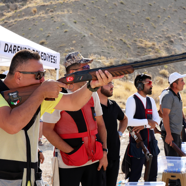 Malatya'daki Zengibar Karakucak Güreş ve Kültür Festivali'nde trap atışları...
