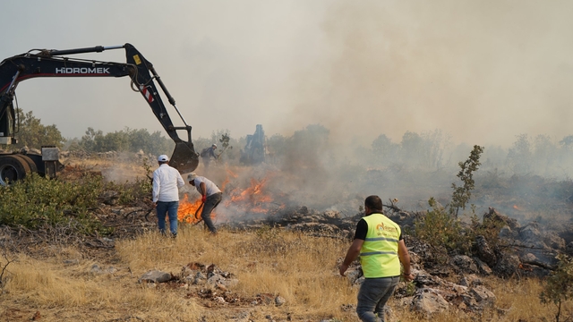 Mardin'deki örtü yangını 5 saatte söndürüldü