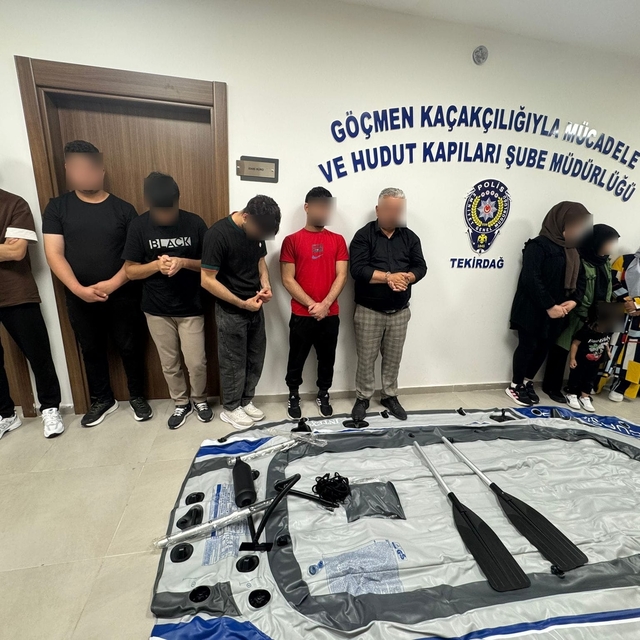Tekirdağ'da 15 düzensiz göçmen yakalandı