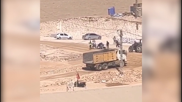 Şantiye işçilerinin kavgası kamerada: 2 yaralı