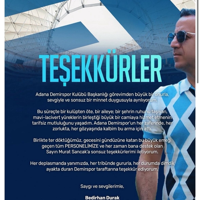 Başkan Durak, istifa etti