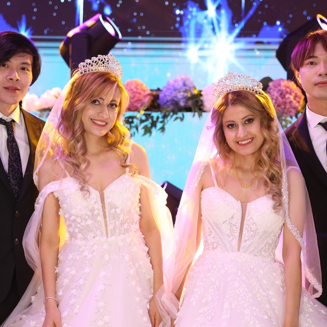 İki Tayvanlı, Kastamonulu tek yumurta ikizleriyle evlendi