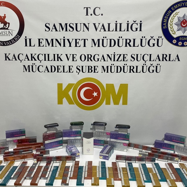 Samsun'da kaçak tütün ve elektronik sigara operasyonunda 4 kişi yakalandı