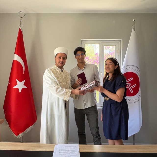 Datça Müftülüğünde ilk resmi nikah kıyıldı