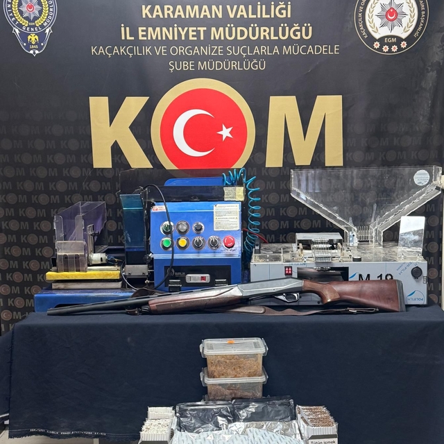 Karaman'da 3 milyon 300 bin makaron ele geçirildi