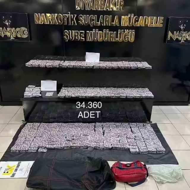 Diyarbakır'da 34 bin uyuşturucu hap ile 2 kilo kokain ele geçirildi