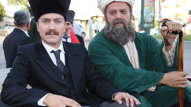 Büyük Önder Mustafa Kemal Atatürk'ün Sivas'a gelişi temsili canlandırıldı