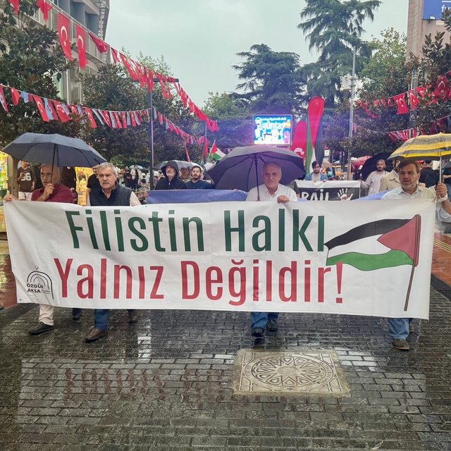 Trabzon'da Filistin'e destek yürüyüşü yapıldı