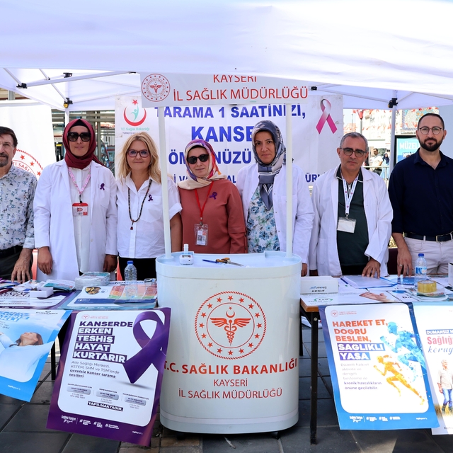 Kayseri'de sağlıklı yaşam standı açıldı