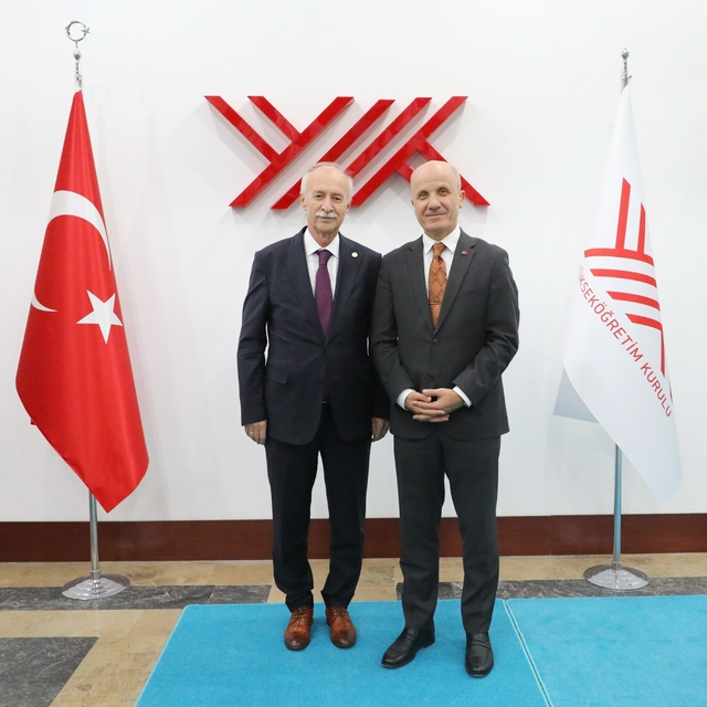 TÜ Rektörü Hatipler'den YÖK Başkanı Özvar'a ziyaret