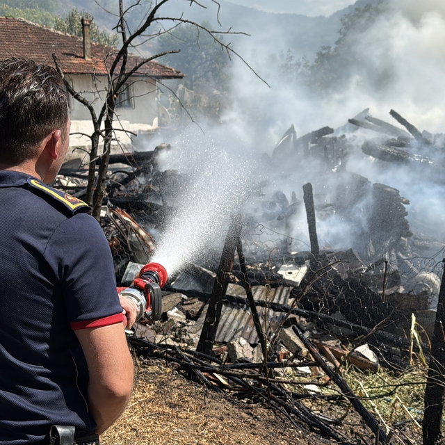 Karabük'te evde çıkan yangın ormana sıçradı