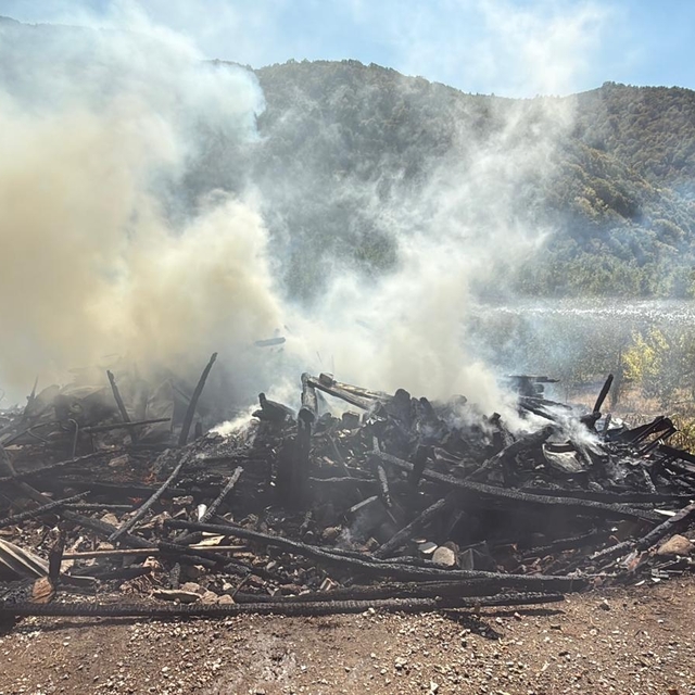 Karabük'tei evde çıkan yangın, ormana sıçradı