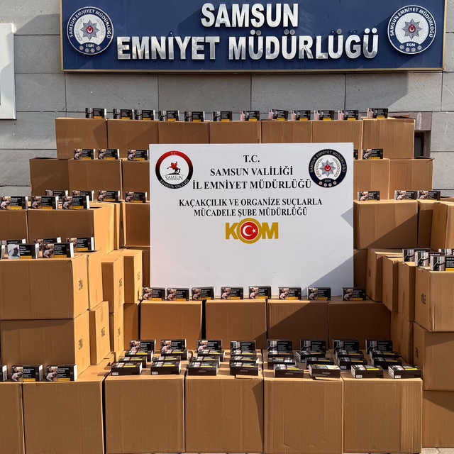 Samsun'da 3 milyon 780 bin makaron ele geçirildi