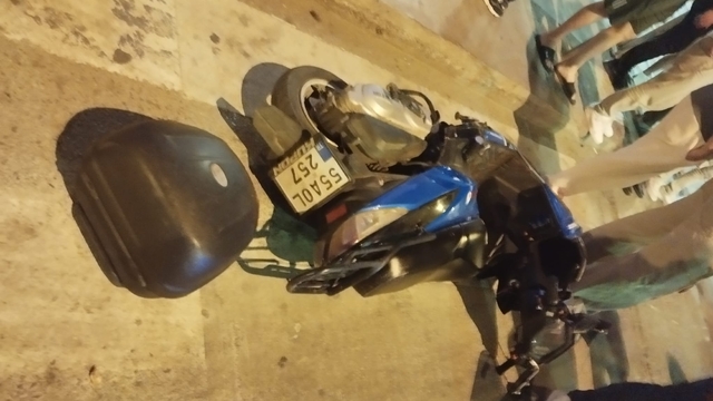 Samsun'da devrilen motosikletin sürücüsü ağır yaralandı