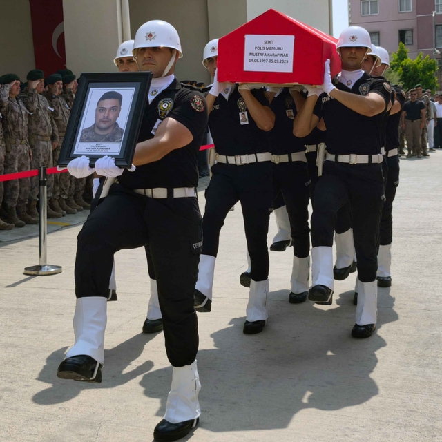 Şehit polis memuru memleketine uğurlandı