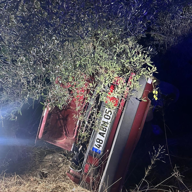 Muğla'da şarampole devrilip ağaca çarpan otomobildeki 2 kişi öldü