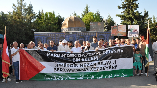 Mardin'de Filistin'e ve Küresel Sumud Filosu'na destek