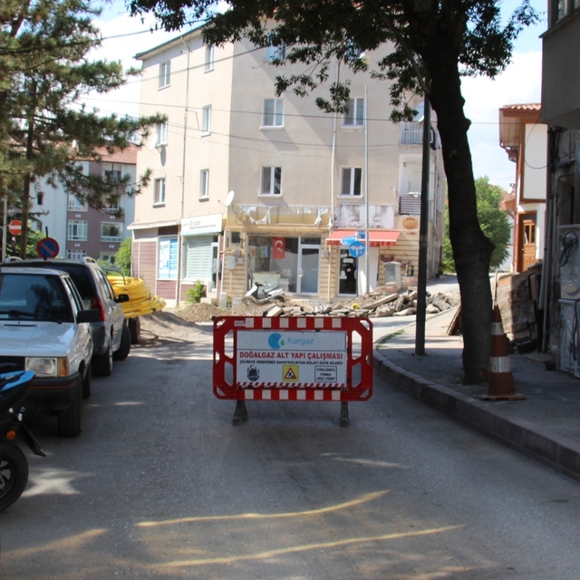 Çankırı'da çalışma sırasında doğal gaz borusu delindi