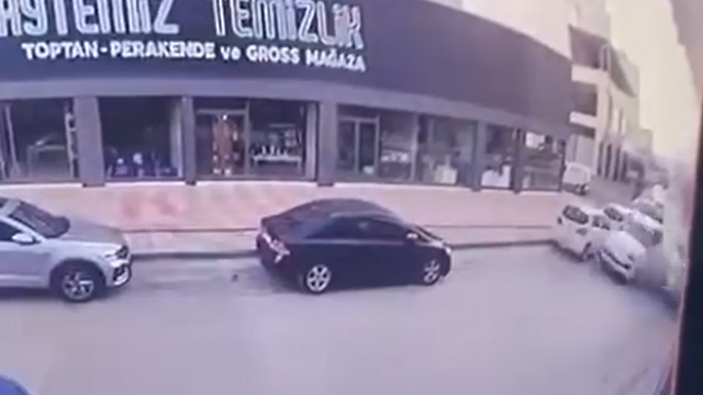 Tokat'ta cip ile otomobilin çarpışması kamerada